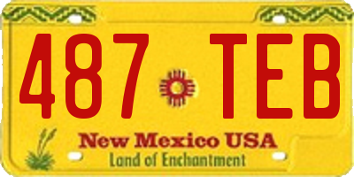 NM license plate 487TEB