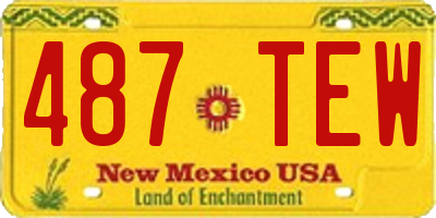 NM license plate 487TEW