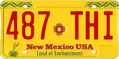 NM license plate 487THI