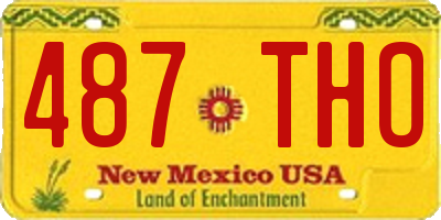 NM license plate 487THO