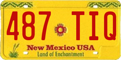 NM license plate 487TIQ