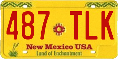 NM license plate 487TLK
