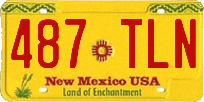 NM license plate 487TLN