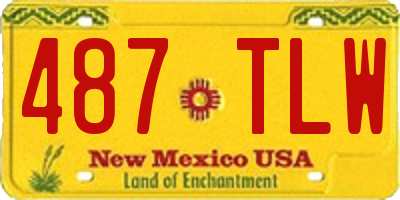 NM license plate 487TLW