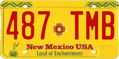 NM license plate 487TMB