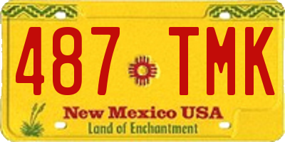 NM license plate 487TMK