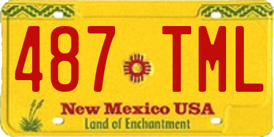 NM license plate 487TML