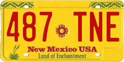 NM license plate 487TNE