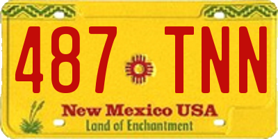 NM license plate 487TNN