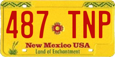 NM license plate 487TNP