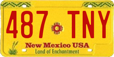 NM license plate 487TNY