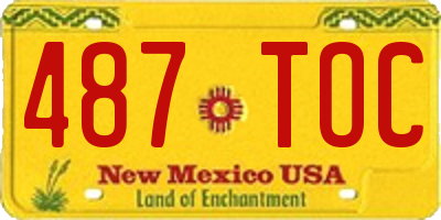 NM license plate 487TOC