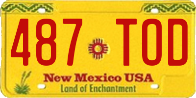 NM license plate 487TOD