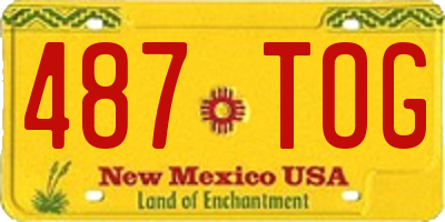 NM license plate 487TOG