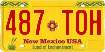 NM license plate 487TOH