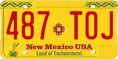 NM license plate 487TOJ