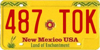 NM license plate 487TOK