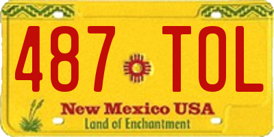 NM license plate 487TOL