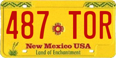 NM license plate 487TOR