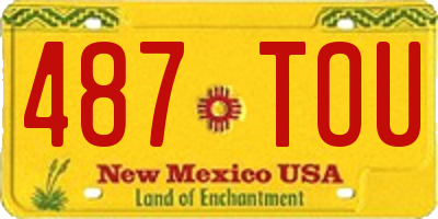 NM license plate 487TOU