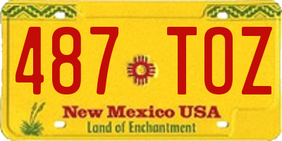 NM license plate 487TOZ