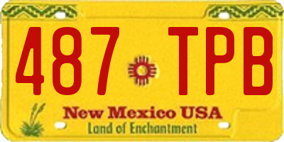 NM license plate 487TPB