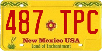 NM license plate 487TPC