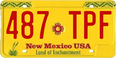 NM license plate 487TPF