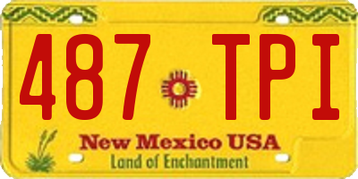 NM license plate 487TPI