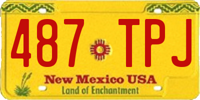 NM license plate 487TPJ