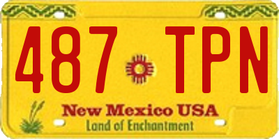 NM license plate 487TPN