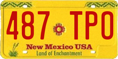 NM license plate 487TPO