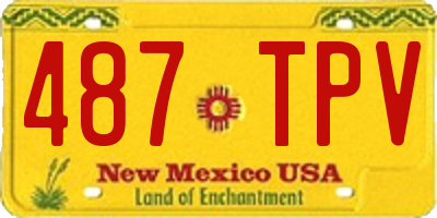 NM license plate 487TPV