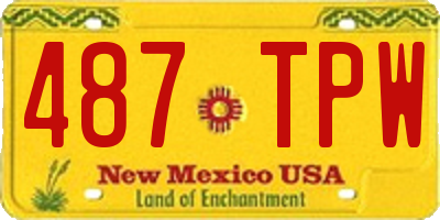 NM license plate 487TPW