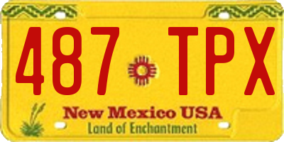 NM license plate 487TPX