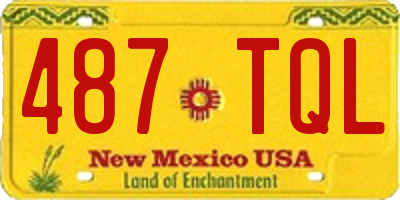 NM license plate 487TQL