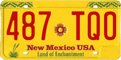 NM license plate 487TQO