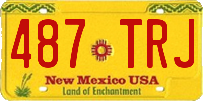 NM license plate 487TRJ