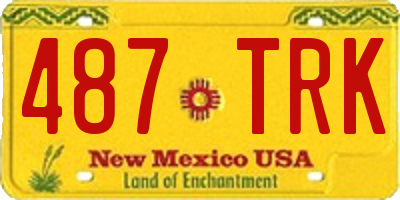 NM license plate 487TRK