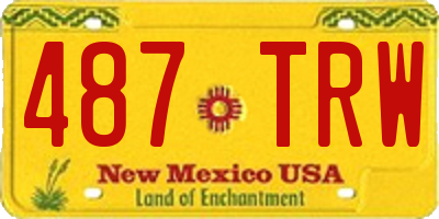 NM license plate 487TRW