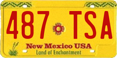 NM license plate 487TSA