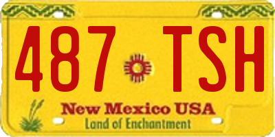 NM license plate 487TSH