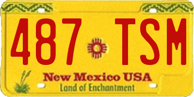 NM license plate 487TSM