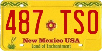 NM license plate 487TSO