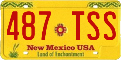 NM license plate 487TSS