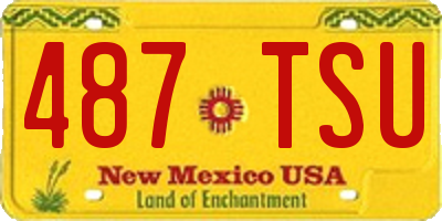 NM license plate 487TSU