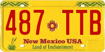 NM license plate 487TTB