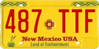 NM license plate 487TTF