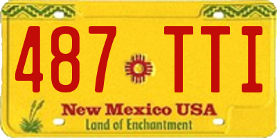 NM license plate 487TTI