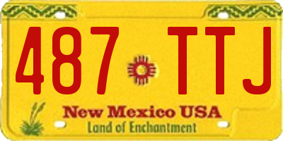 NM license plate 487TTJ